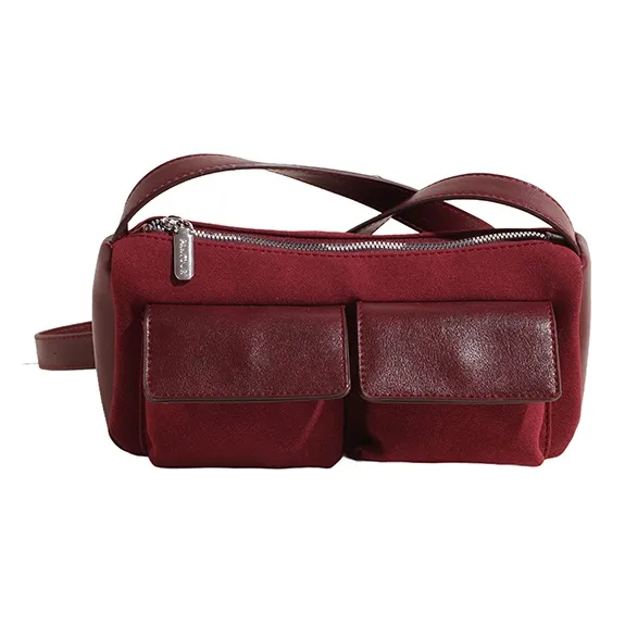 Morellybear Suede Crossbody Bag Regular Women's Multicolor-3