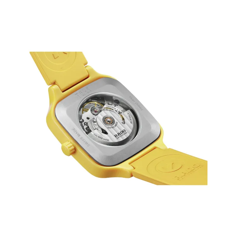 RADO Realme Collection Automatic Mechanical Movement Unisex Watch 38mm Cut Out Dial Ceramic Watch Case Rubber Strap-1