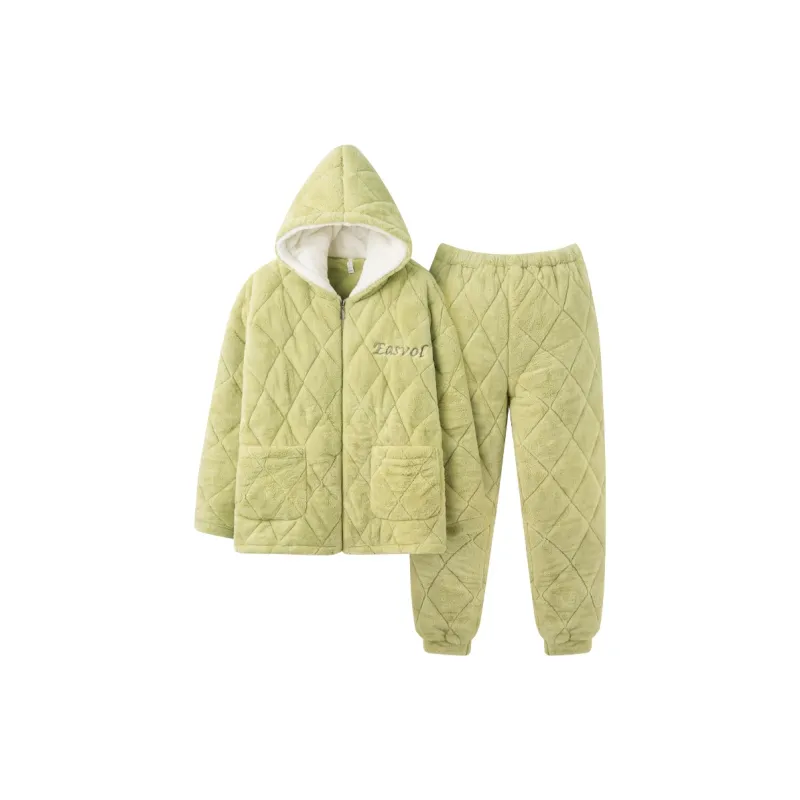 ROUKEER Pajama Set Women's Dark Yellow-0