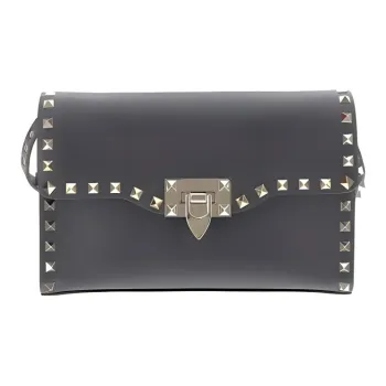 Valentino Cow Leather Handbag, Shoulder Bag Women's Black