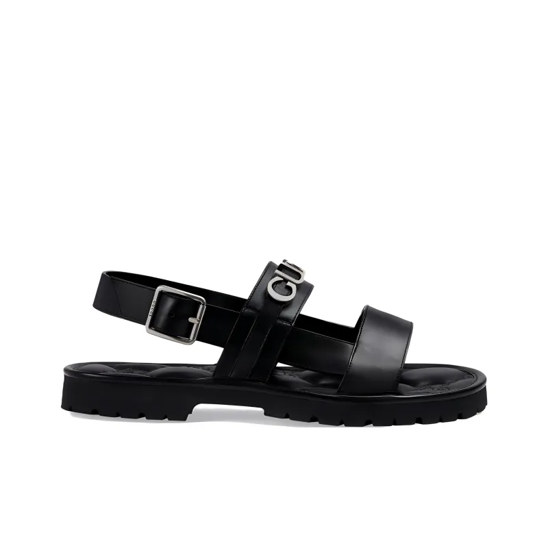 GUCCI One Strap Sandals Men's Black-1