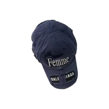 Balenciaga Cotton Baseball Caps Unisex Blue