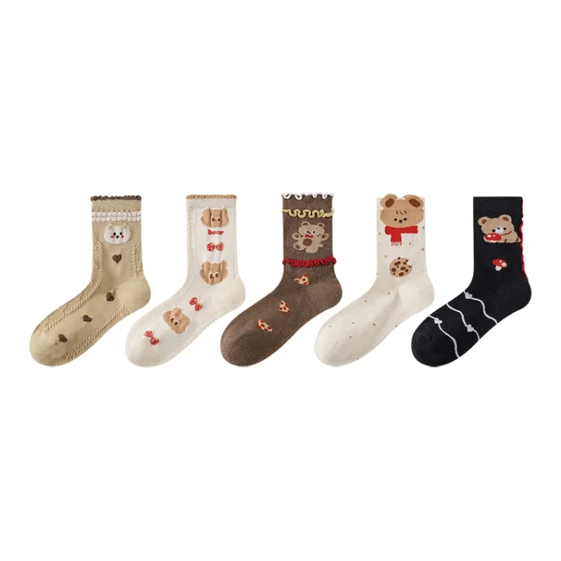 Caramella Mid Calf Socks Women's Combo Set-0