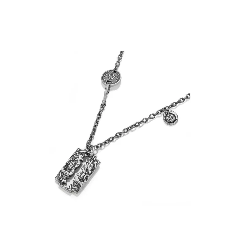 V.WI Titanium Steel Necklaces Men's-5