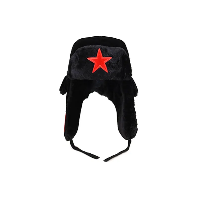 Yamaichi Maru Flocked Cloth Trapper Hats Unisex-0