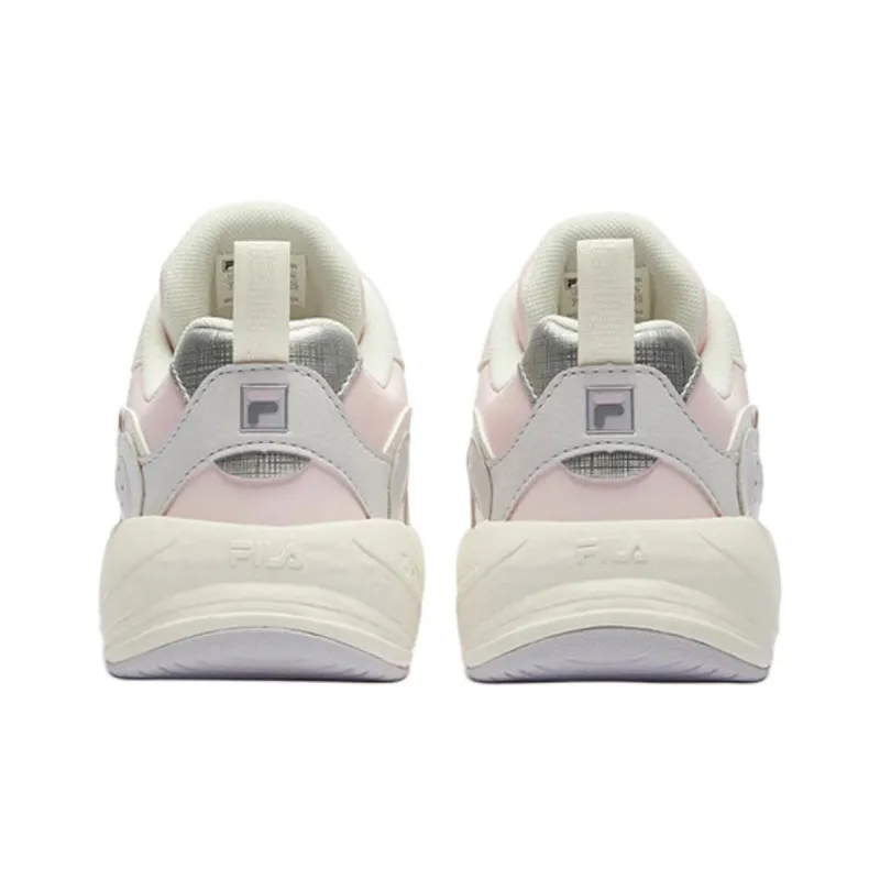 FILA KIDS Anti Slip Wear Resistant Low Top Children's Basketball Shoes Rose Pink White Unisex-3