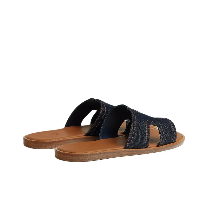 HERMES Izmir Slide Slippers Men's Blue-3