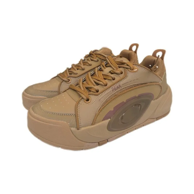 PEAK The State Is Extremely High Slip Resistant Cushioning Wear Resistant Low Top Skateboard Shoes Men's Red Brown-2