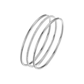 Fortune Gold Sterling Silver Bangles Unisex