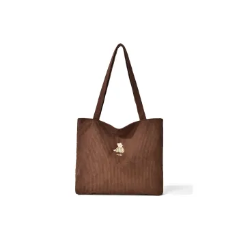 Ceion Keust Corduroy Tote Bag, Shopping Bag, Handbag, Shoulder Bag Women's Multicolor