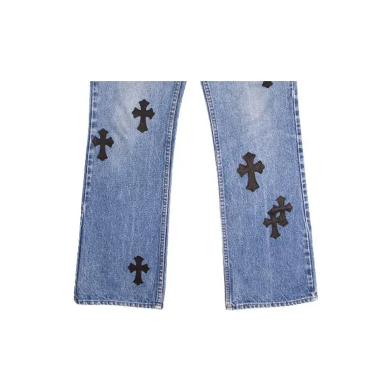 Chrome Hearts Jeans Men's Denim Blue-4