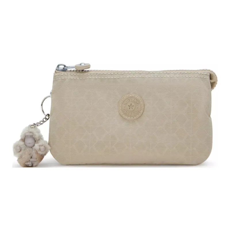 Kipling Recycled Polyester Clutch Large Size Women's Beige-0
