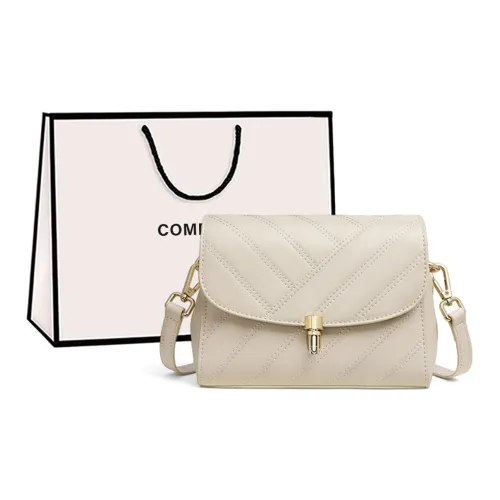 COMELY Cow Leather Shoulder Bag Crossbody Bag Regular Women's Ecru