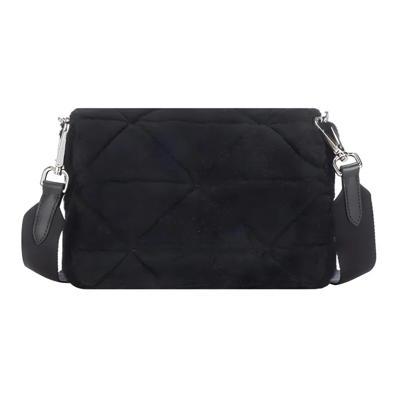 PRADA Fabric Crossbody Bag, Shoulder Bag Women's Black-2
