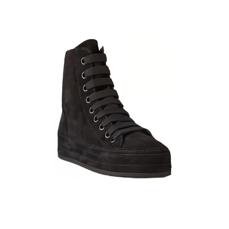Ann Demeulemeester High-Top Skateboard Shoes Men's Black-2