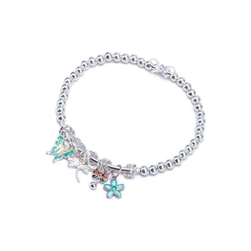 Listen To The Flowers Bloom 999 Fine Silver Bracelets Women's-0