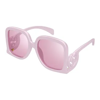 GUCCI Acetate Square Sunglasses Women's Pink