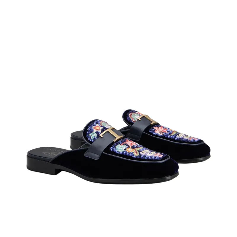 Rahul Mishra x TOD'S Timeless Wrap-toe Slippers Men's Blue-2