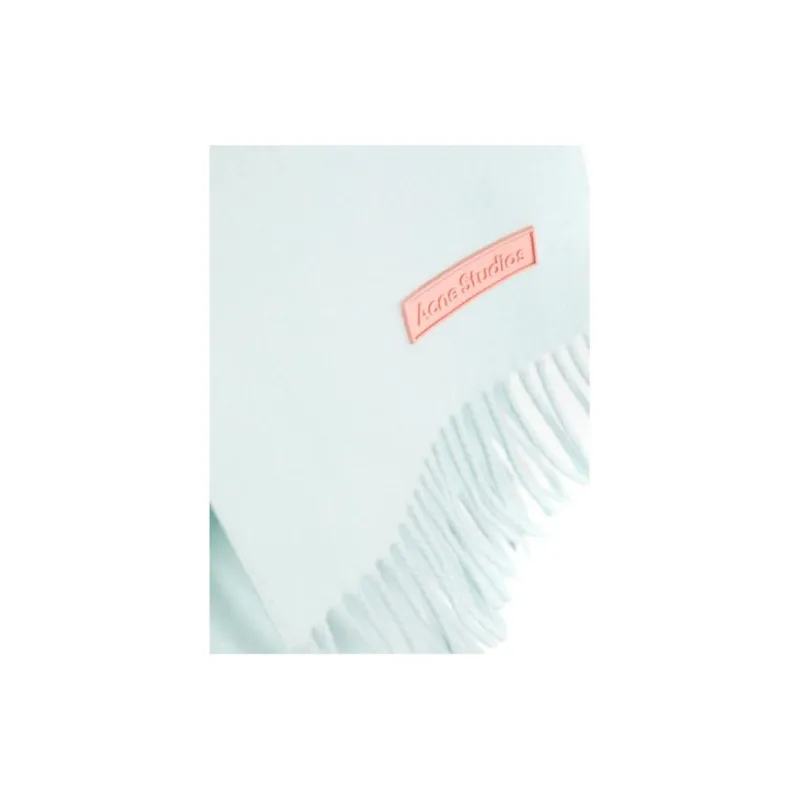 Acne Studios Logo Detailed Fringed Edge Scarf-4