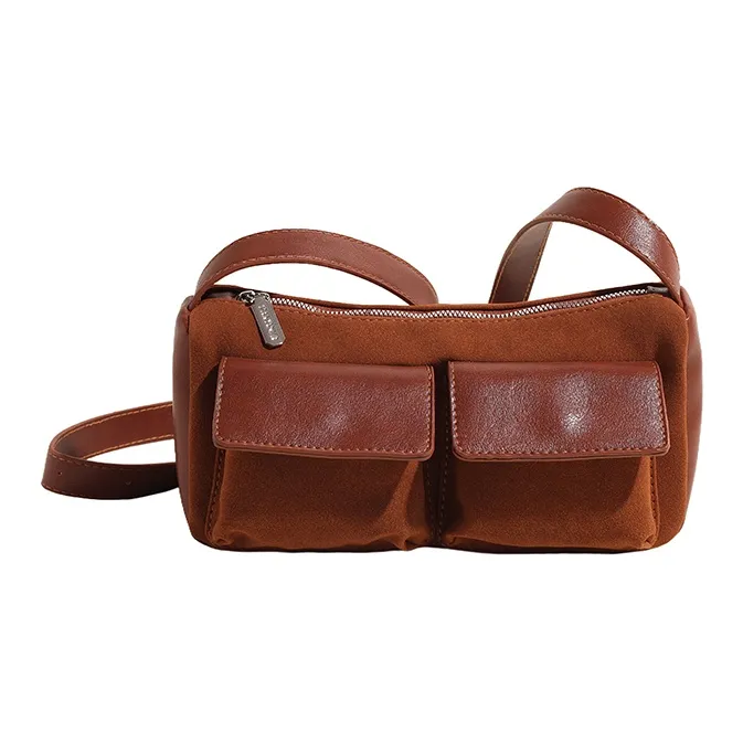 Morellybear Suede Crossbody Bag Regular Women's Multicolor-2
