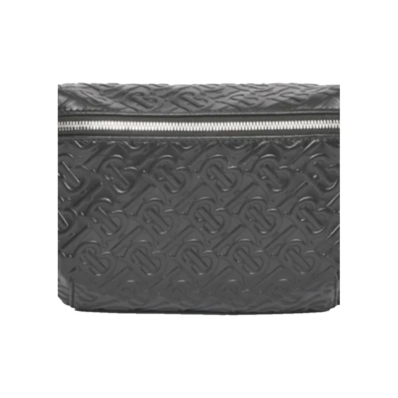 Burberry Cow Leather Sling Bags One Shoulder Crossbody Fanny Pack Men's Black-2