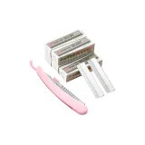 [Germany Seiko]50 Pcs Eyebrow Razor Blades+Knife Racks