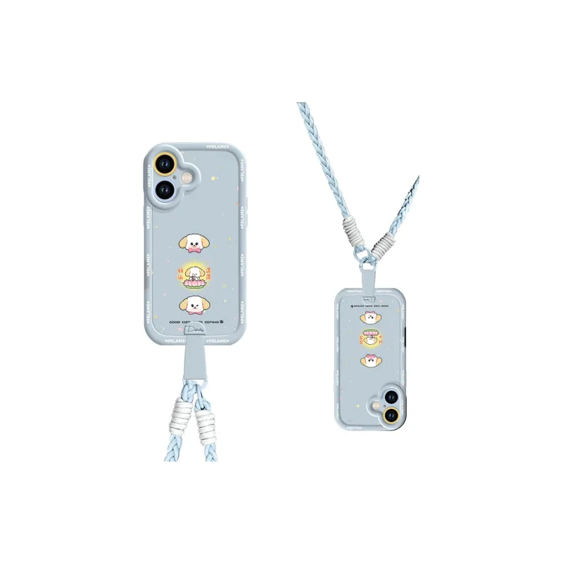 Sen Dog Silicone Material With Lanyard Backpack Style Phone Cases Compatible With Apple 16 Pro Max/Pro/Plus/15/14/13-36