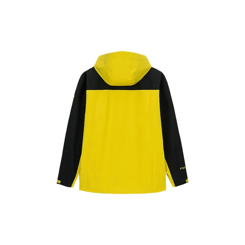 CHAOJIANTA Waterproof And Windproof Windbreaker Jacket Men's Basic Black/Roasted Tea Yellow/Roasted Tea Yellow-1