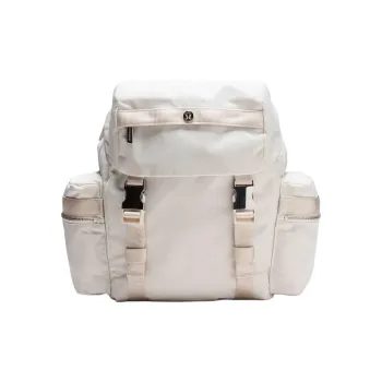 Lululemon Nylon Backpack Mini Unisex Bone Silver