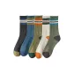 [Fall Winter Terry]Color Block Stripes Mixed Color 5 Pack