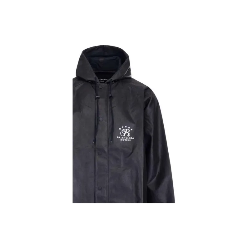 Balenciaga SS22 Trench Coat Men's Black-4