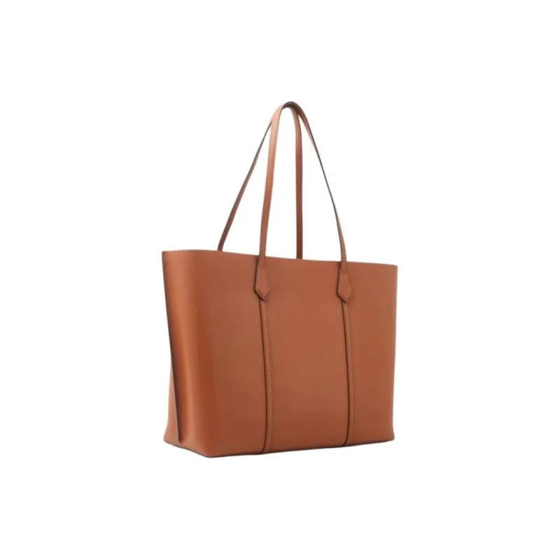 TORY BURCH Leather Tote Bag, Shopping Bag, Shoulder Bag, Handbag Women's Patent Wood Color-2