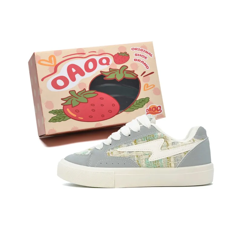 OAOQ Cushioning Height Increasing Abrasion Resistant Lightweight Mat Low Top Casual Shoes Unisex-106
