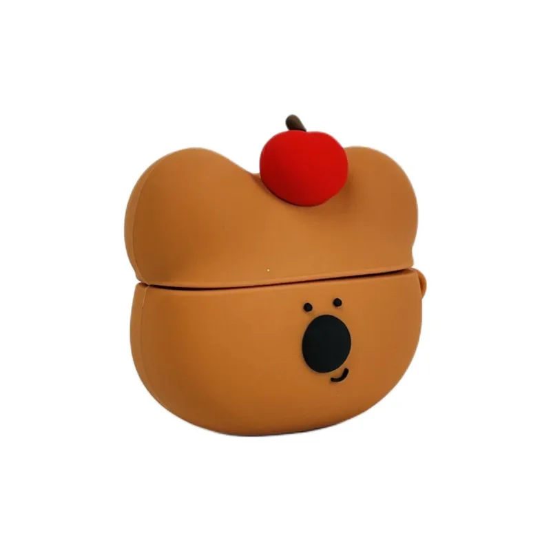 Sopi Compatibility With Apple AirPods 4 Silicone Bell Pepper Bear Headphone Cases-1