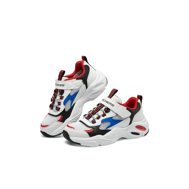 Skechers Slip Resistant Rebound Anti Kick Breathable Low Top Kids Lifestyle Shoes White Blue Kids'-2