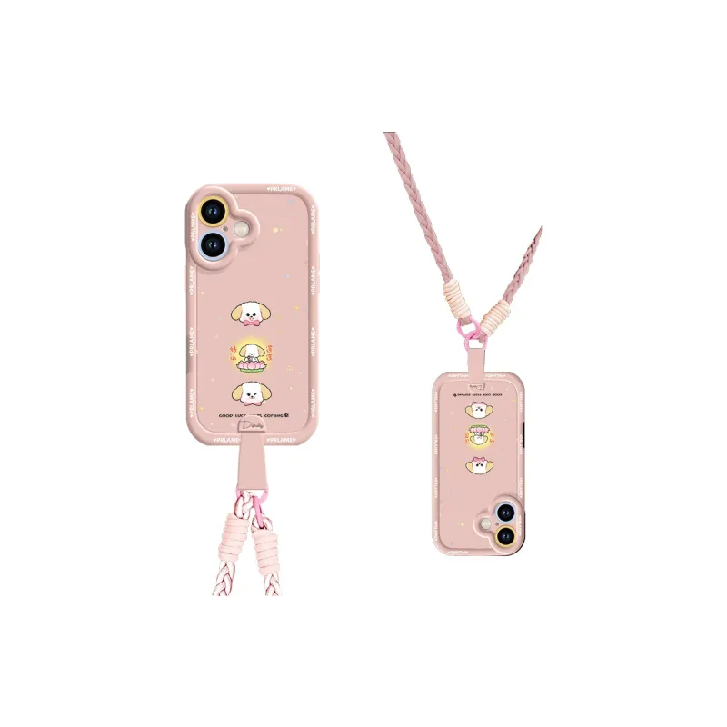 Sen Dog Silicone Material With Lanyard Backpack Style Phone Cases Compatible With Apple 16 Pro Max/Pro/Plus/15/14/13-28
