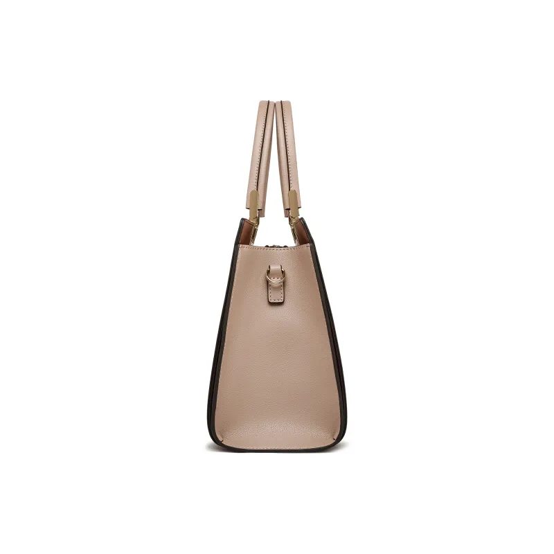 FAIRWHALE Cow Leather Tote One Shoulder Handbag Women's Multicolor-8