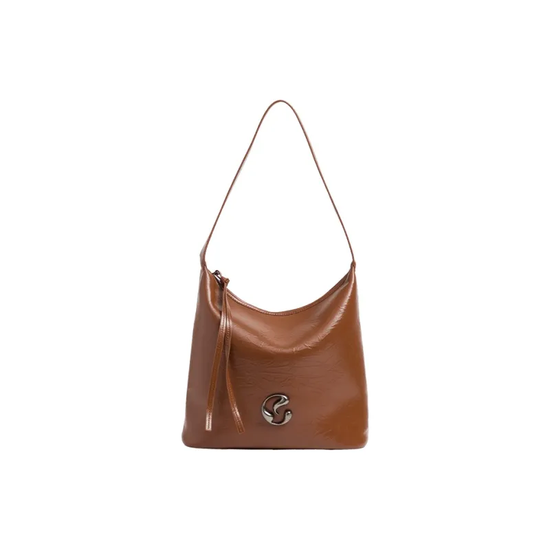 JACD PU Shoulder Bag Women's Chocolate Brown/Shell Brown-5