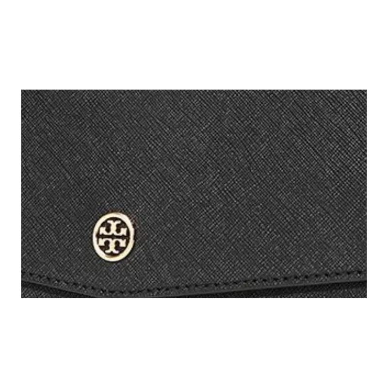 TORY BURCH Robinson Leather Shoulder Bag Crossbody Bag Medium Size Women's Black-2