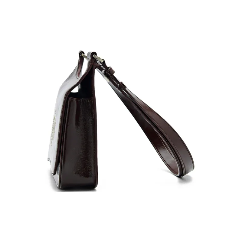 PEDRO Icon Series Cow Leather Shoulder Bag Women's Black/Dark Brown-8