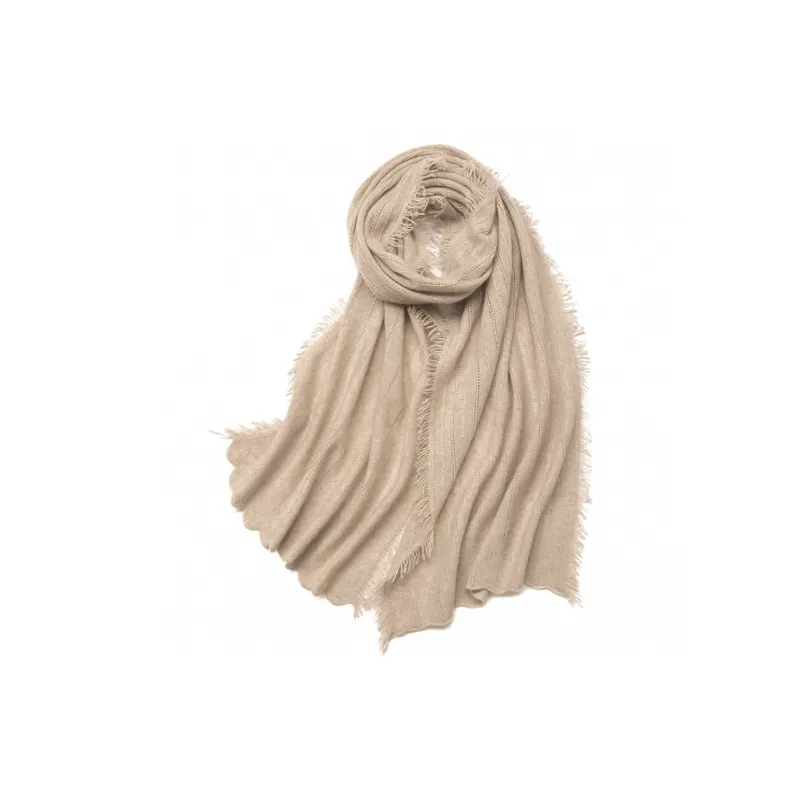 NAME.S 100% Cashmere Knit Scarves Unisex Earth Tone Series Box Shopping Bag-1