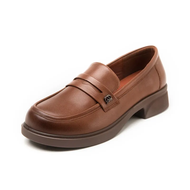 AOKANG Loafers 3.5cm Women's Brown-0