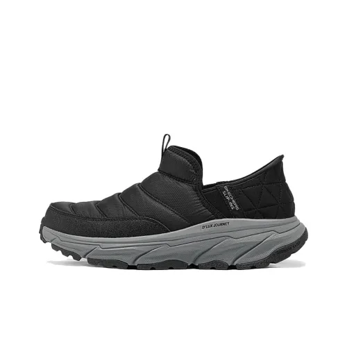 Skechers Slip Ins Anti Slip Wear Resistant Low Top Casual Shoes Men's Black Gray Color