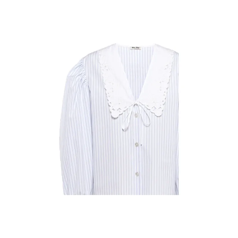MIU MIU Shirts Women's Light Blue-4
