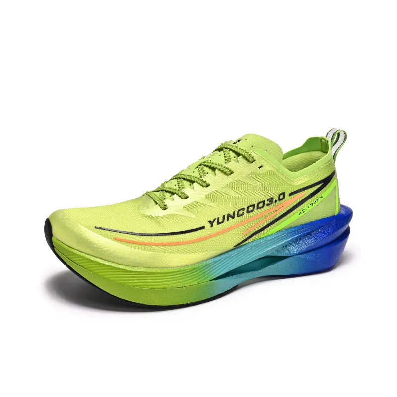 YUNCOO Cushioning, Slip Resistant, And Breathable Low Top Couple Running Shoes Unisex Sky Smile Green-2