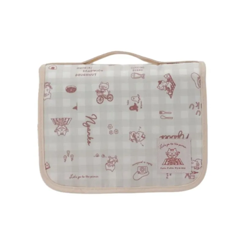 HAPINS Polyester Toiletry Bag Makeup Bag Unisex Camping Green/Camping Brown/Camping Beige-5