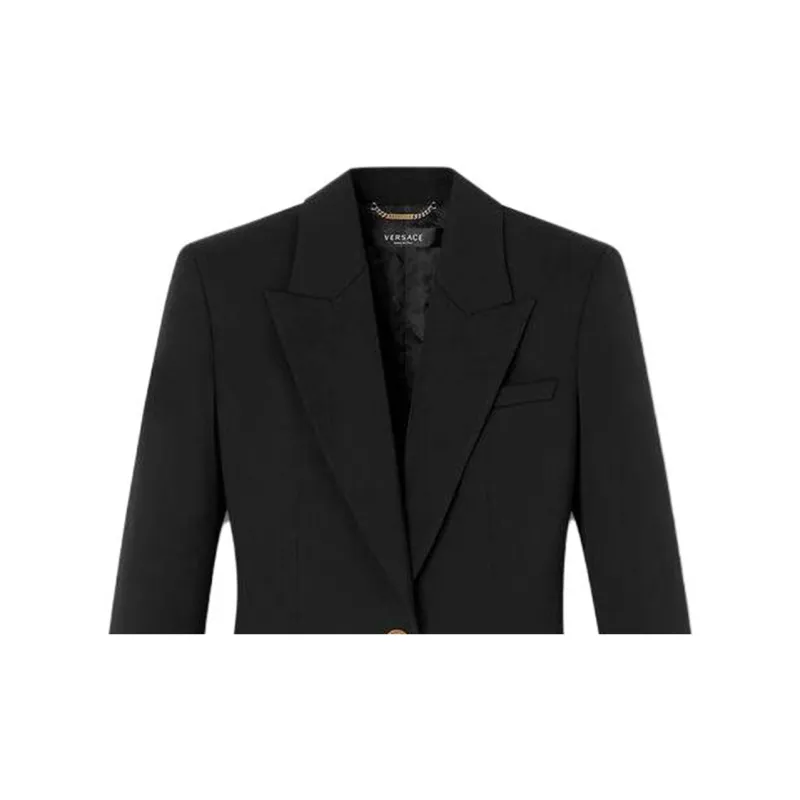 VERSACE Single Breasted Buttoned Blazer-4