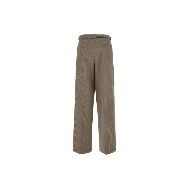 JIL SANDER Checked Belted Trousers-1