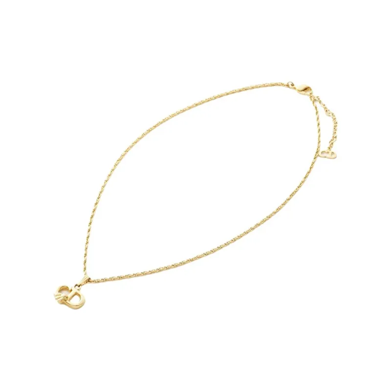 DIOR Gold-Plated Necklaces Unisex Gold-1