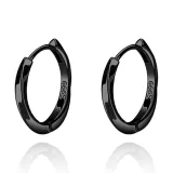 Mobius Earrings-S999 Fine Silver (Black Gold 1 Pair)